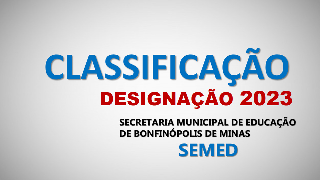 classificação 2023 | Bonfinopolis de Minas/MG